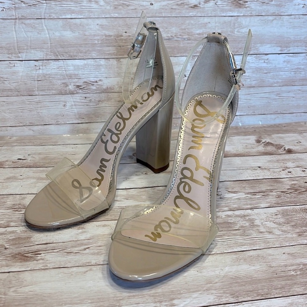 Sam Edelman Yuro Clear Nude Heels - Picture 3 of 13